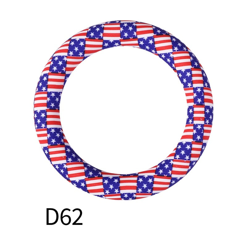65mm Printed Silicone Beads Rings 20
