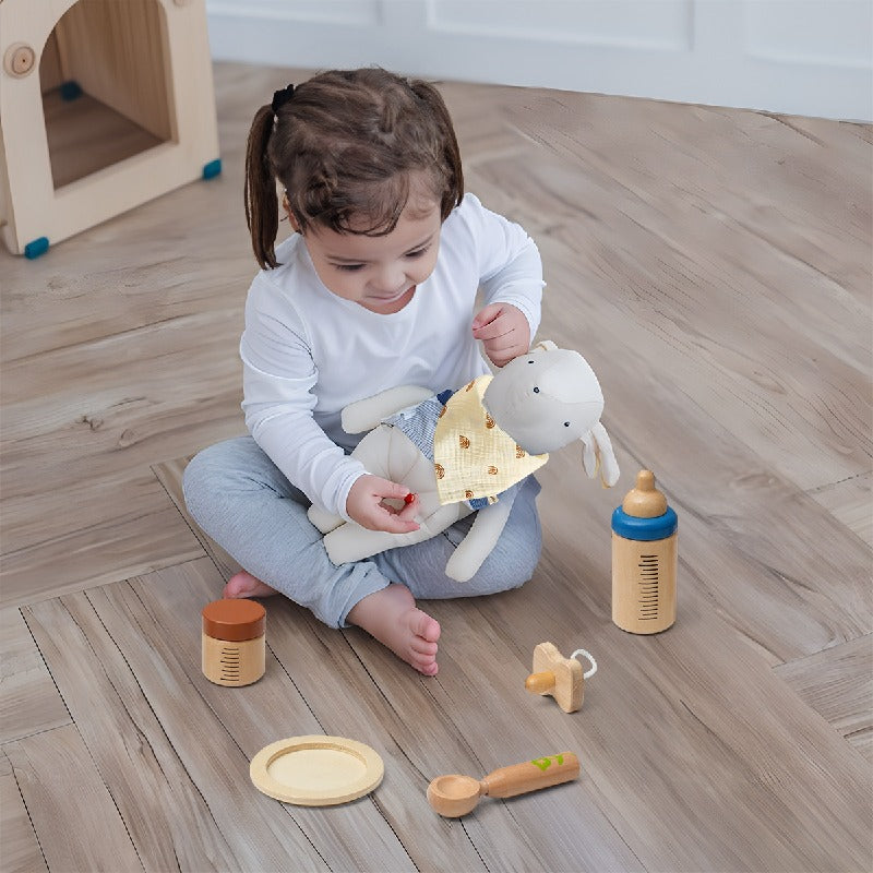 Wooden Simulation Milk Bottle Montessori Toys for Toddlers 5