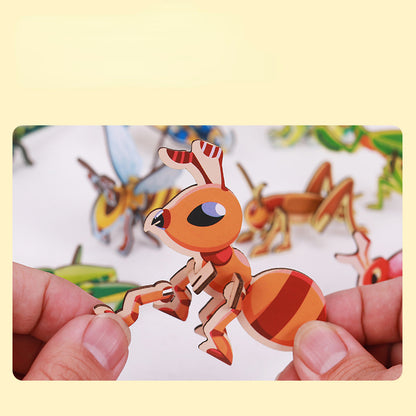 Wooden 3D Puzzle Insect Educational Toy for Kids 3