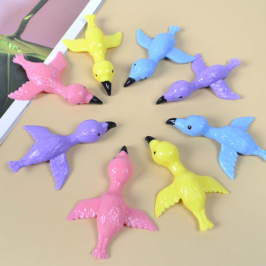 TPR Flamingo Finger Launcher Fidget Toy Novelty Sensory Toy