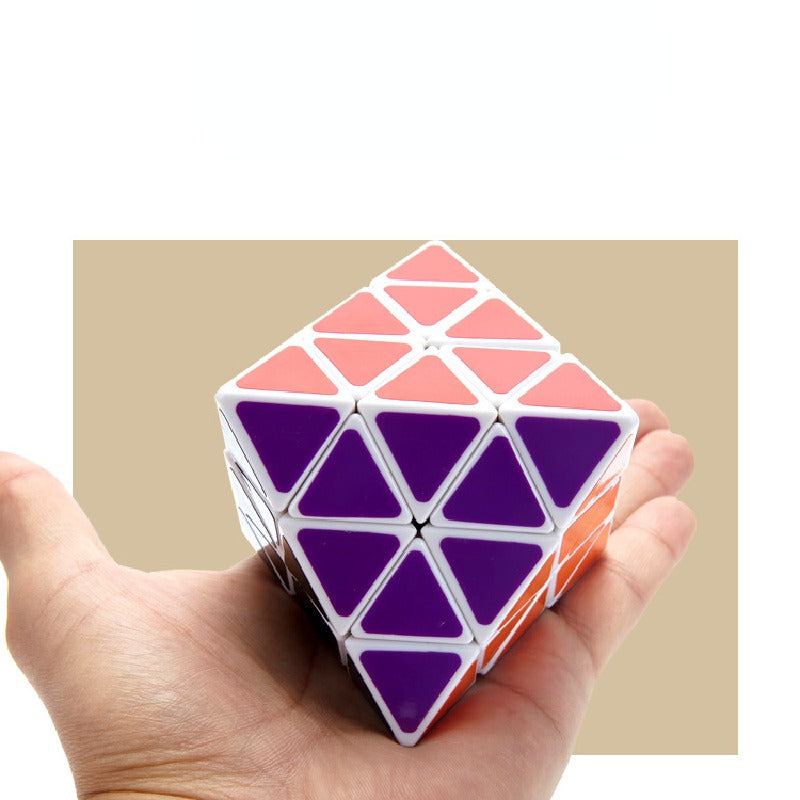 Plastic Fidget Cube Diamond Face Turning Puzzle 7.4cm 7