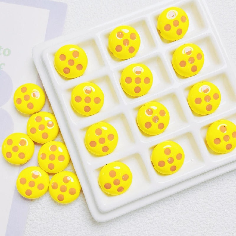 10pcs 16mm Palette Flat Acrylic Beads DIY Craft Jewelry Making 10
