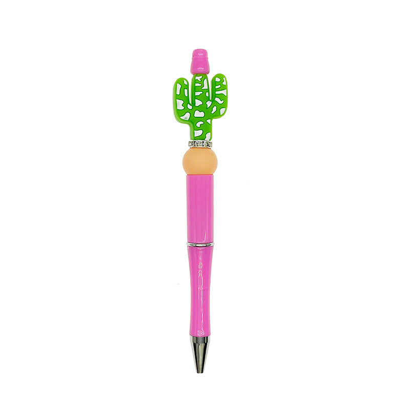 20pcs Silicone Focal Beads Cactus Cutout Center Design 12