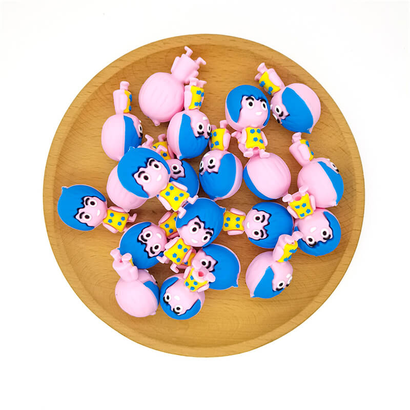 Silicone 3D Focal Beads Inside Out Emotional Little People Front Facing 2