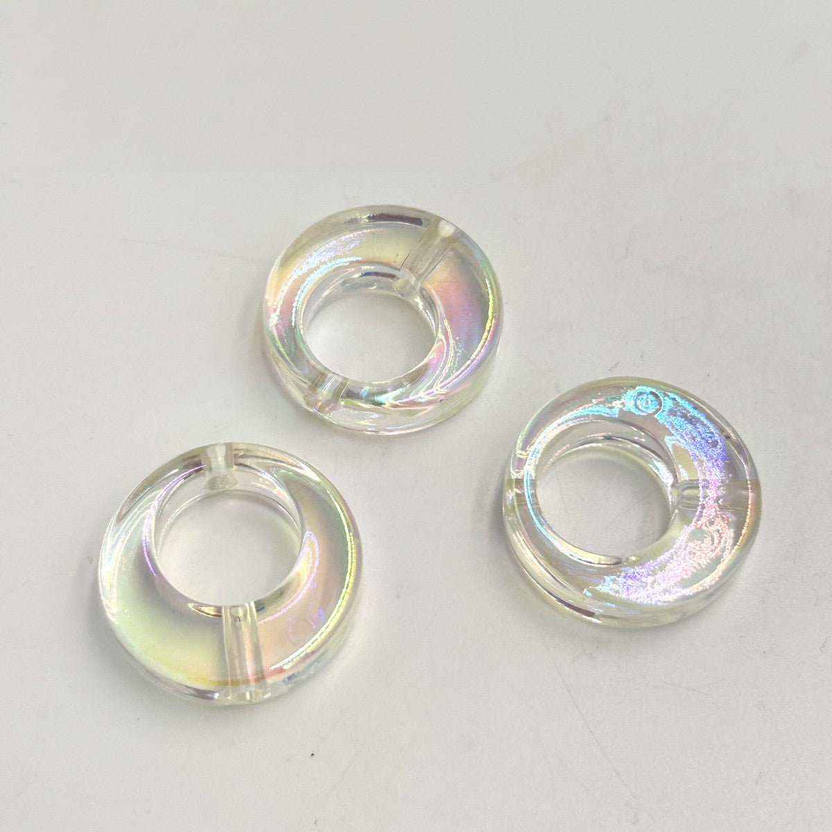 32x29mm Transparent Heart Square Rectangular Angel Ring Acrylic Beads 5