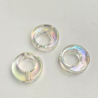 32x29mm Transparent Heart Square Rectangular Angel Ring Acrylic Beads 5