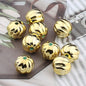 16mm Christmas Printed Acrylic Round Pumpkin Beads Holiday Craft