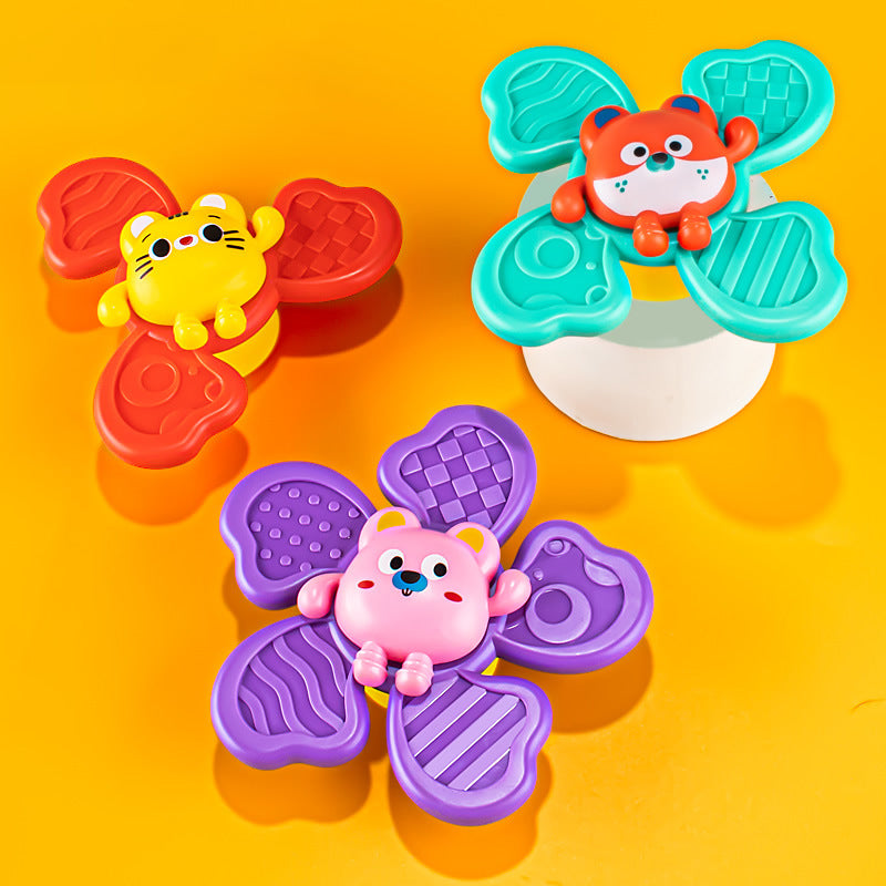 Cartoon Animal Suction Cup Spinner Bath Toy for Toddlers