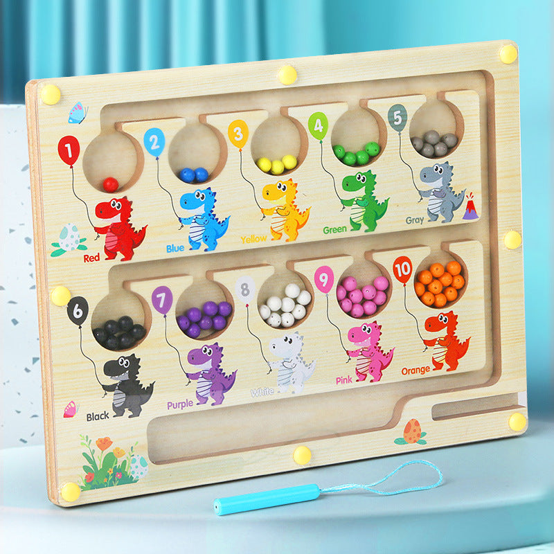 Wooden Montessori Toys Magnetic Plate Puzzle for Toddlers 4