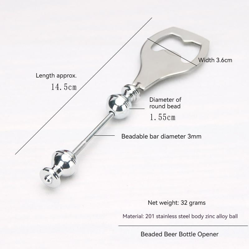 Stainless Steel Beadable Bottle Opener DIY Craft Supplies 3