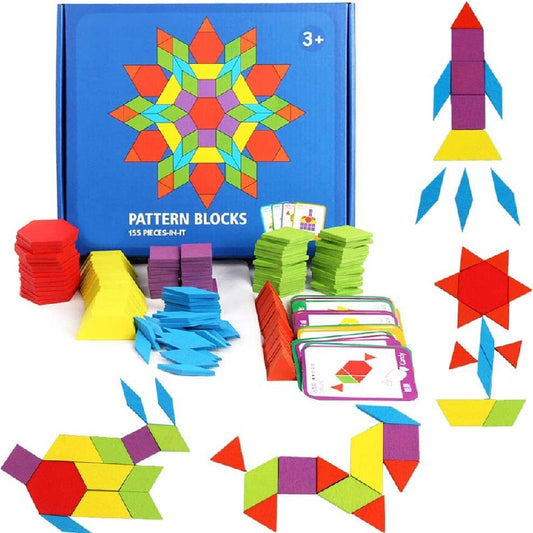 Wooden Montessori Toys Geometric Shape Puzzle for Kids