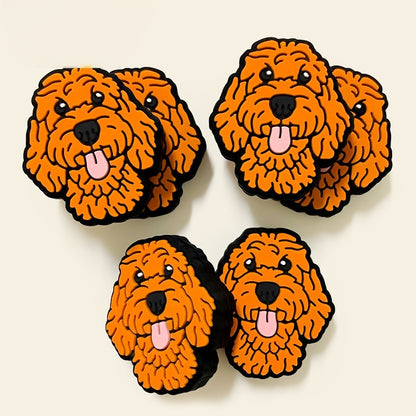20Pcs Silicone Focal Beads Teddy Dog Face Front Facing