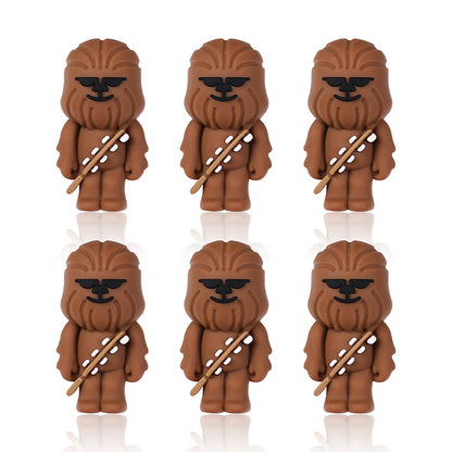Silicone 3D Focal Beads Brown Alien Character Large Ears Side Profile 9