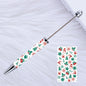 Christmas Beadable Pens Printed Pumpkin Ghost Spider Bat Pens Plastic 2