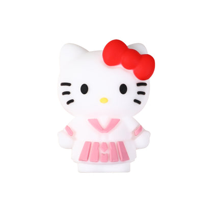20Pcs Silicone 3D Focal Beads White Cat Round Head Bow Accessory Set 11
