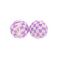 50pcs 15mm Printed Checkered Silicone Beads 10