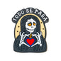 Silicone Focal Beads Skeleton Figure Holding Heart with Text Todo Se Paga