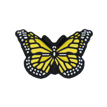 20pcs Silicone Focal Beads Butterfly Colorful Pattern Design 7