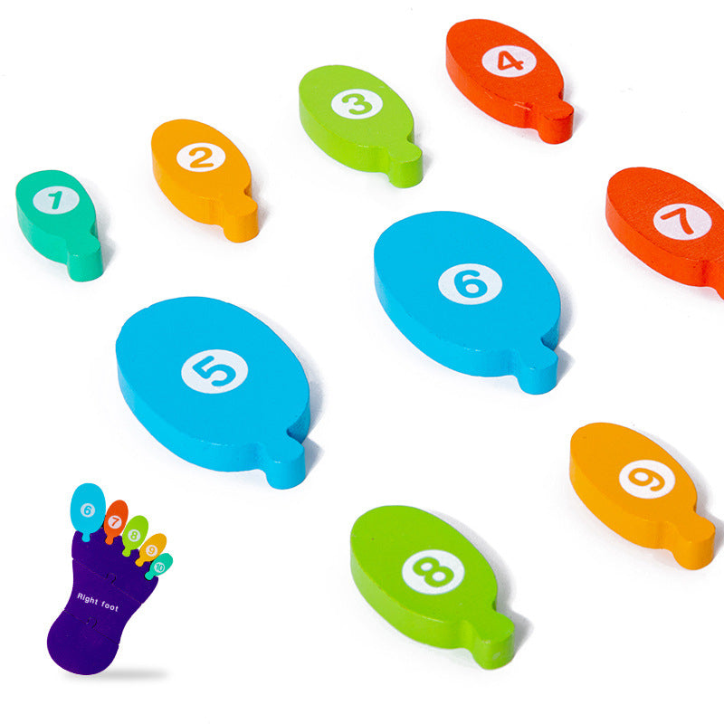 Wooden Hand Foot Puzzle Montessori Toys Educational Toy 29.8cm x 22.3cm