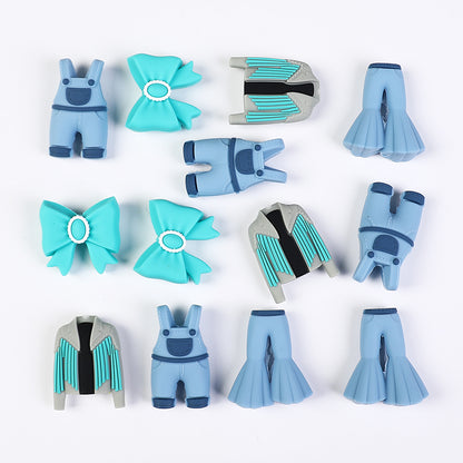 20Pcs Silicone 3D Focal Beads Jeans Denim Shirt Clothing Details 5