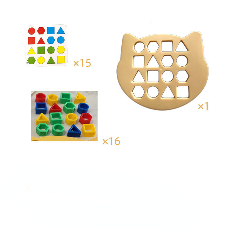 Plastic Shape Matching Montessori Toys Educational for Kids 3+ 6