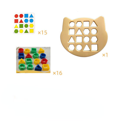 Plastic Shape Matching Montessori Toys Educational for Kids 3+ 6