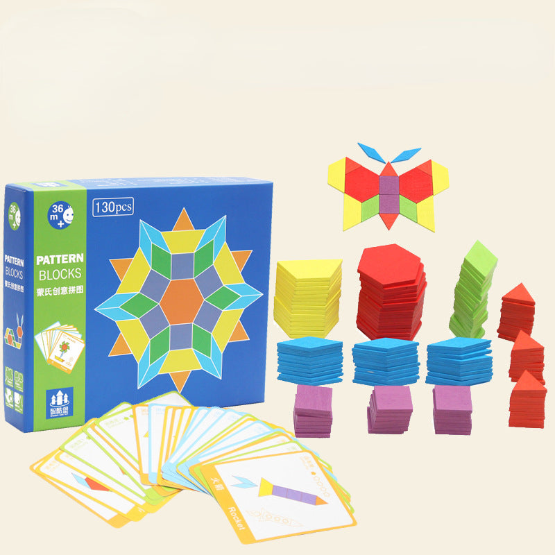 Wooden Tangram Puzzle Montessori Toys Educational Activity Set