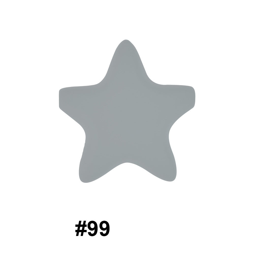45mm Star Silicone Beads 50pcs