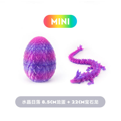 3D Printed Chinese Loong Dragon Egg Decoration Gift 22cm