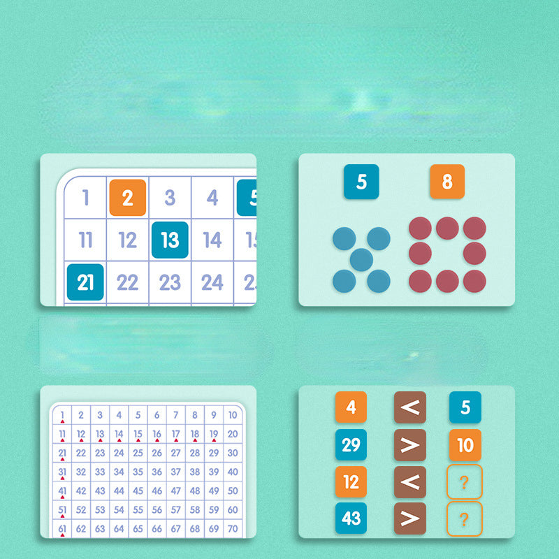 Wooden Montessori Toys Magnetic Hundred Plate Counting Board 2