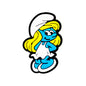 20pcs Silicone Focal Beads Blue Female Cartoon Character Side Profile
