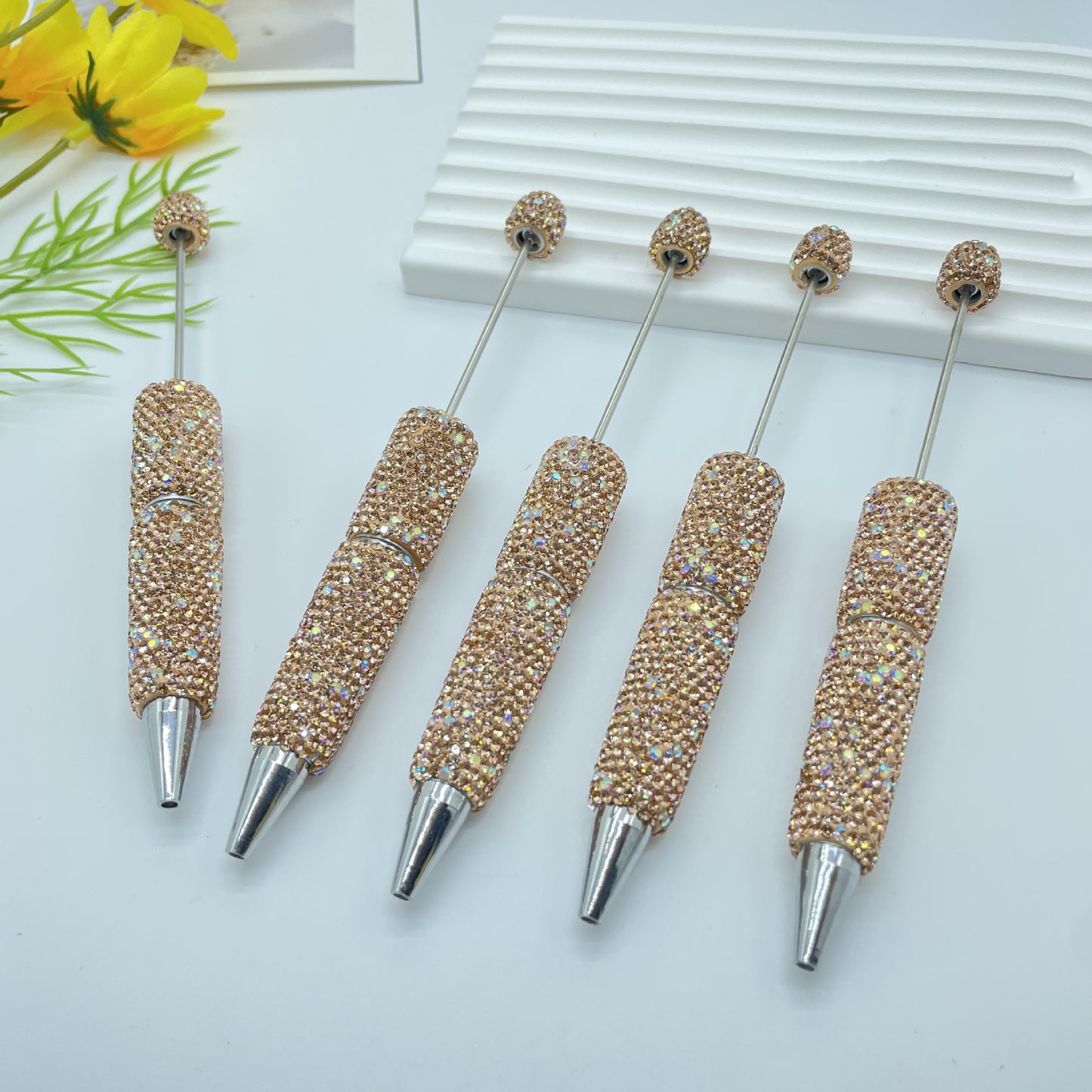 Full Rhinestone Beadable Ballpoint Pens DIY Craft Supplies 3