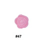 50pcs Silicone Focal Beads Rose Flower Double-Sided Design 24