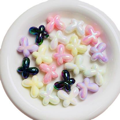 10pcs 24x18mm UV Finish Butterfly Acrylic Beads Jewelry Making 5