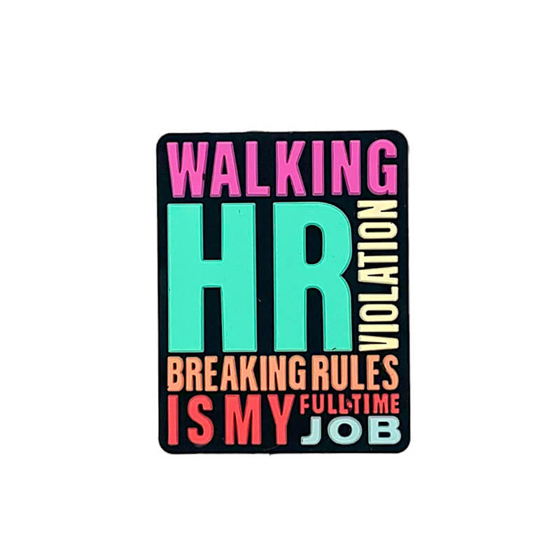 Silicone Focal Beads Walking HR Text Design