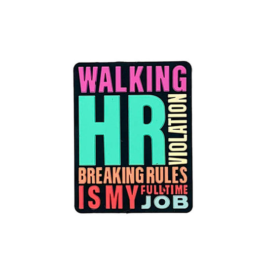 Silicone Focal Beads Walking HR Text Design