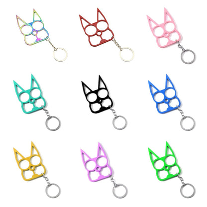 Self Defense 2 Finger Clasp Zinc Alloy Keychain Multi Functional