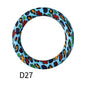 65mm Printed Silicone Beads Ring Shape Printed Design 33
