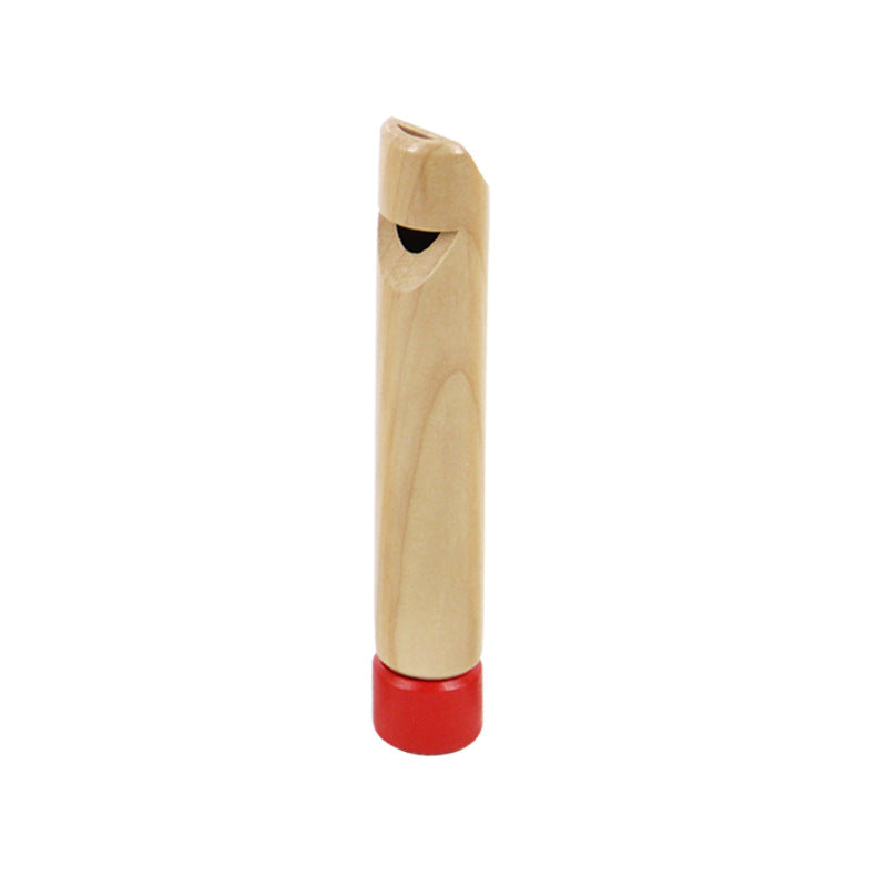 Wooden Round Whistle Kids Musical Instrument Educational Toy 8