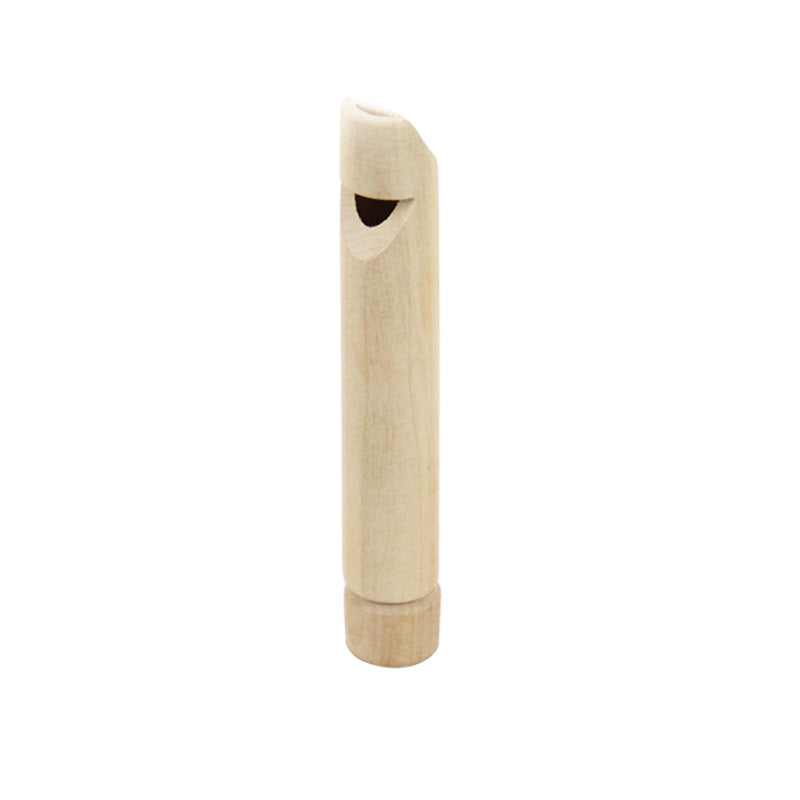 Wooden Round Whistle Kids Musical Instrument Educational Toy 7