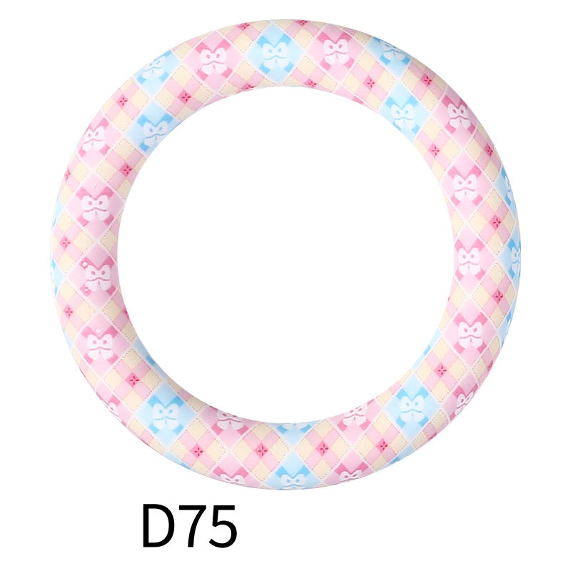 65mm Printed Silicone Beads Rings 26