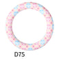 65mm Printed Silicone Beads Rings 26