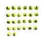 26pcs 15mm Silicone Letter Beads Alphabet A-Z Multi Color 7