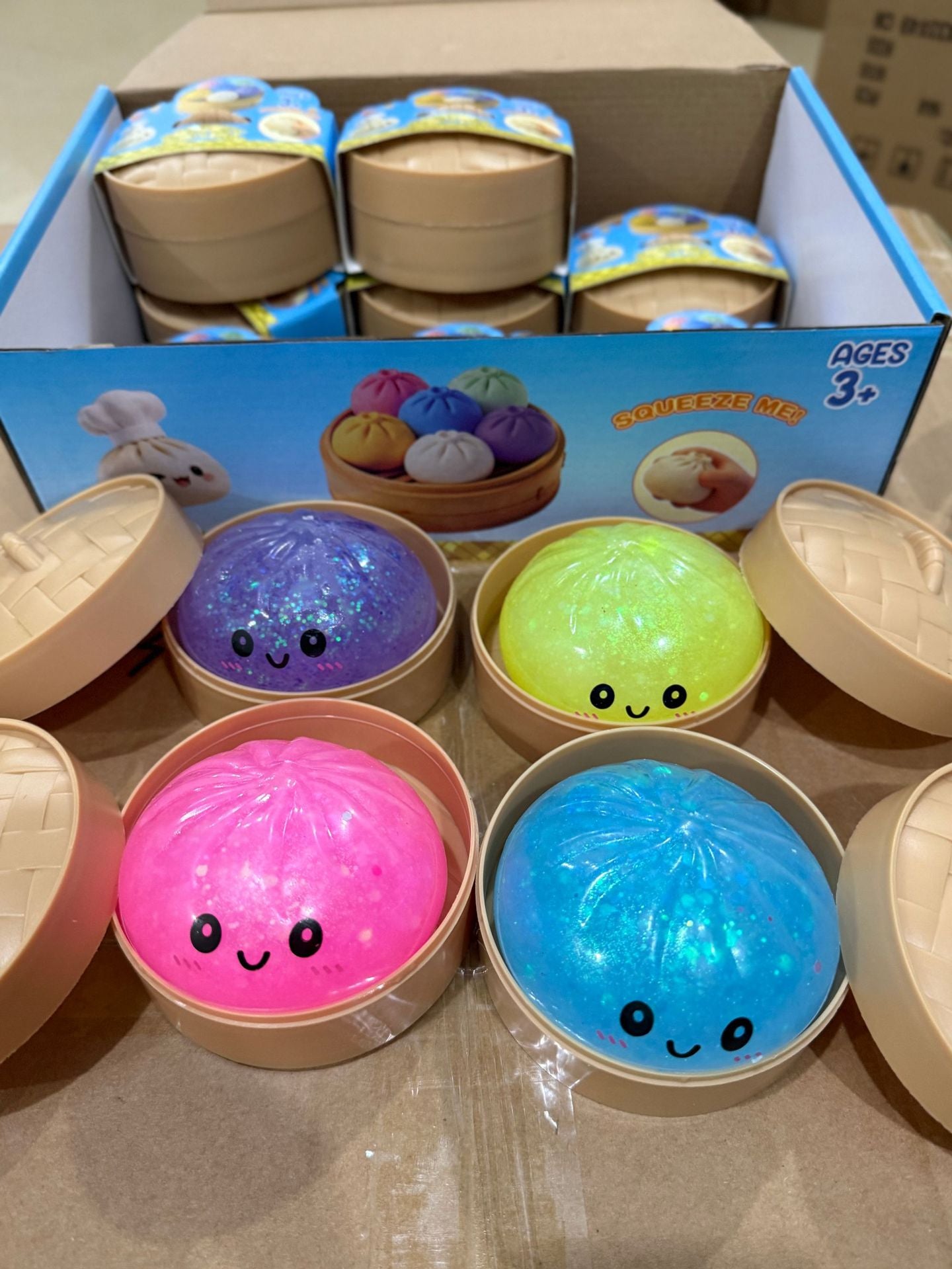 TPR Smiling Dumpling Squishy Squeeze Toy Sensory Stress Relief 12