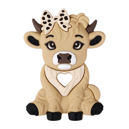 Silicone Highland Cow Teething Toy for Baby 17