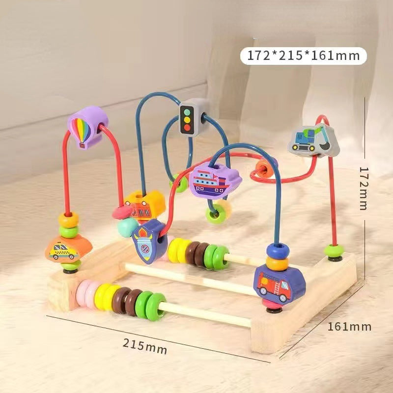 Multi-Functional Wooden Bead Maze Educational Toy 5