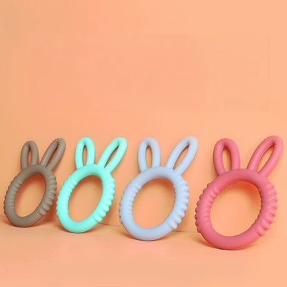 Silicone Baby Teether Rabbit Shape Sensory Chew Toy