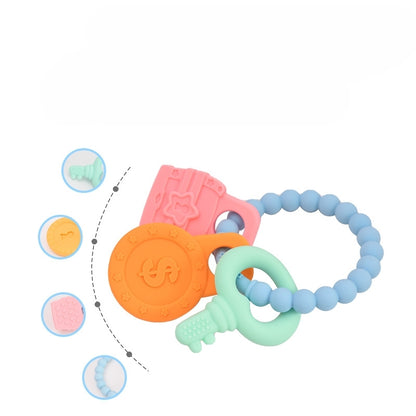 Silicone Baby Teething Toy Key Bear Bracelet 3 Pcs Set 2