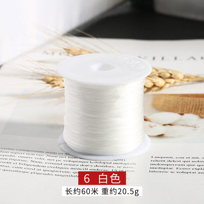 1mm 60m Flat Elastic Beading Cord Elastic String for Bracelets 5