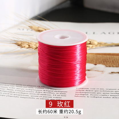 1mm 60m Flat Elastic Beading Cord Elastic String for Bracelets 13